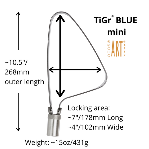 TiGr BLUE mini – blue steel mini ulock: strong, lightweight 