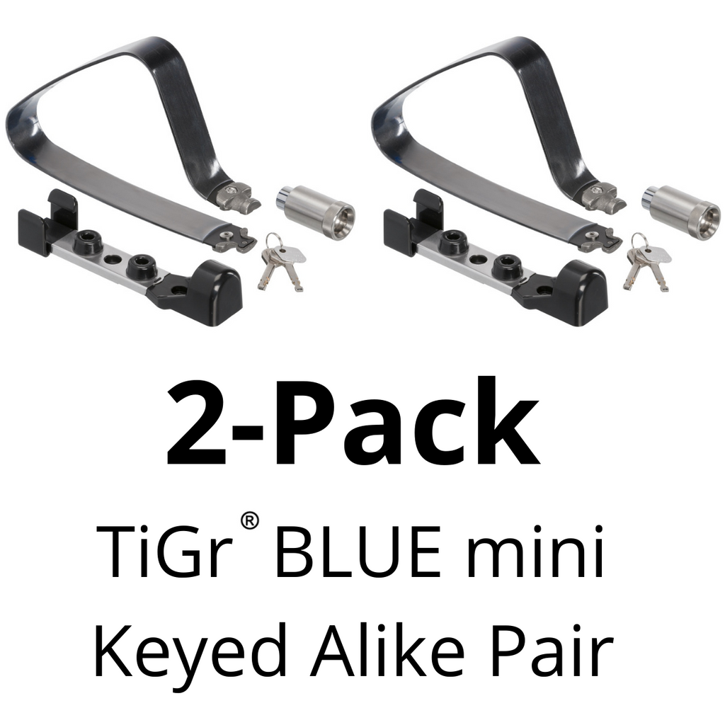 Keyed Alike pair of TiGr BLUE mini